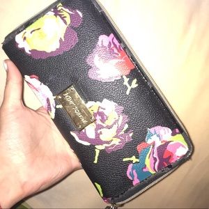 Black floral Betsy Jonson wallet